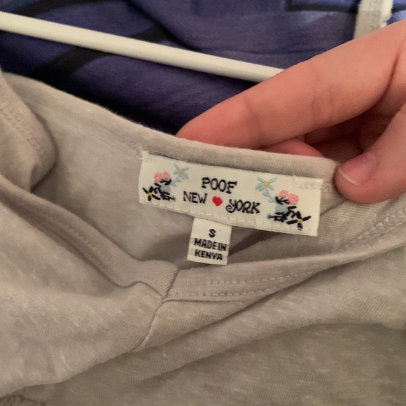 A grey tank top made by Poof New York in a size Small with a flowy bottom - Picture 3 of 3